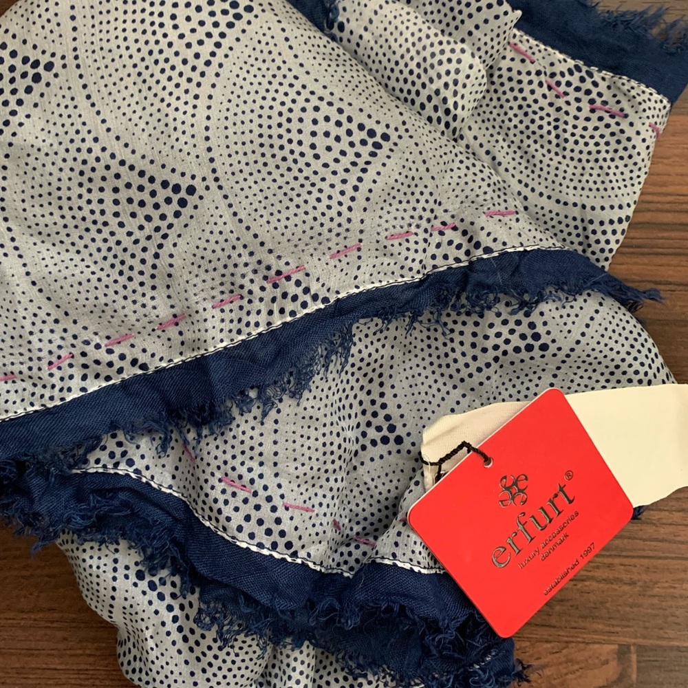 brand new blue Parisian scarf